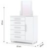 Cômoda Infantil com Sapateira e Espelho 5 Gavetas Aline V02 Flex Branco/Camarim - Mpozenato - 4