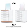 Cômoda Infantil com Sapateira e Espelho 5 Gavetas Aline V02 Flex Branco/Camarim - Mpozenato - 3
