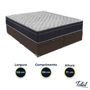 Ver imagem 3 de Cama Box Baú Bipartido Queen Marrom e Colchão Airtech 150 D45 Ortobom