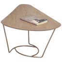 Ver imagem 1 de Mesa De Centro Gota Madeira Amendoa Base Metal Cobre Nacc