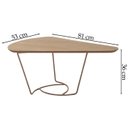 Ver imagem 3 de Mesa De Centro Gota Madeira Amendoa Base Metal Cobre Nacc