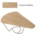 Ver imagem 4 de Mesa De Centro Gota Madeira Amendoa Base Metal Cobre Nacc