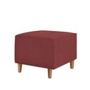 Ver imagem 3 de Kit Amamentação Poltrona + Puff + Almofada Julia Suede Bordo