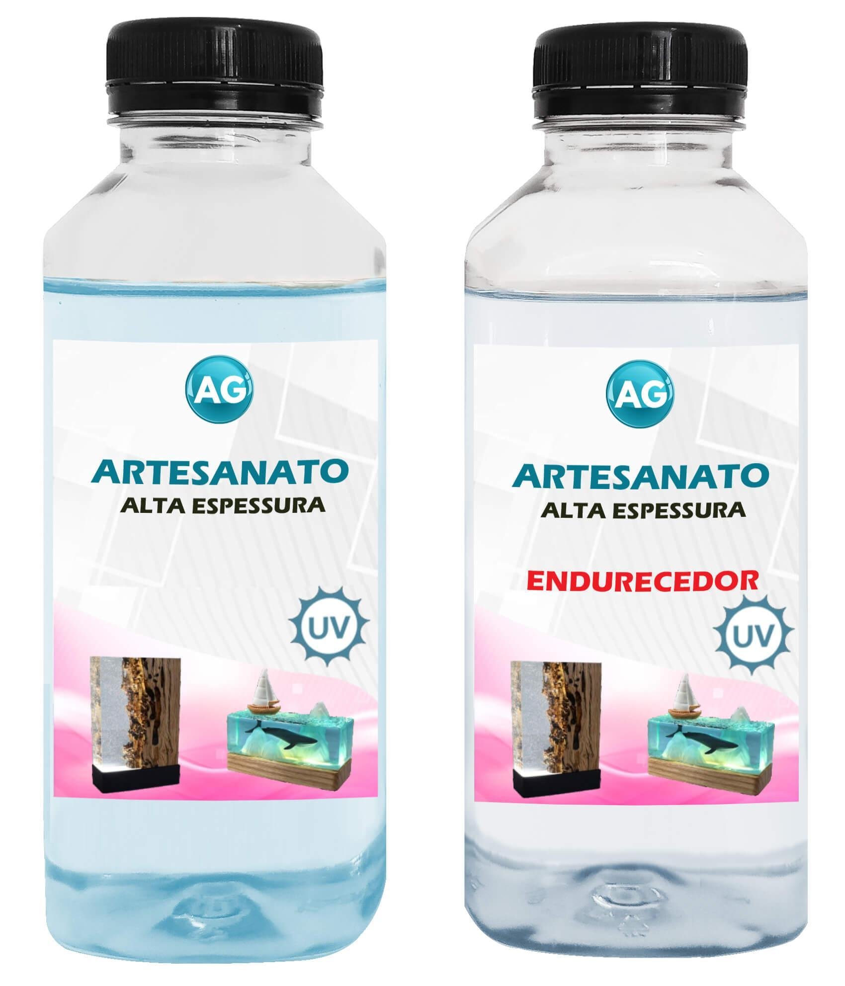 Resina para Artesanato Alta Espessura Ag 1kg - 2