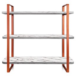 Prateleira Tripla Nicho Hone Modelo Industrial Decoração Casa 60x15 Cobre/Vulcano - 3