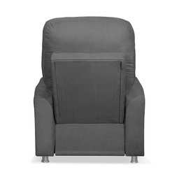 Poltrona do Papai Reclinável Confortável Suede Cinza Escuro - 4