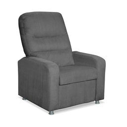 Poltrona do Papai Reclinável Confortável Suede Cinza Escuro - 2