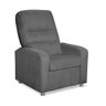 Poltrona do Papai Reclinável Confortável Suede Cinza Escuro - 2