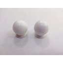 Ver imagem 3 de Kit com 12 Puxadores para Gaveta Cômoda Armário Guarda Roupa Formato de Bolinha Plástico Branco