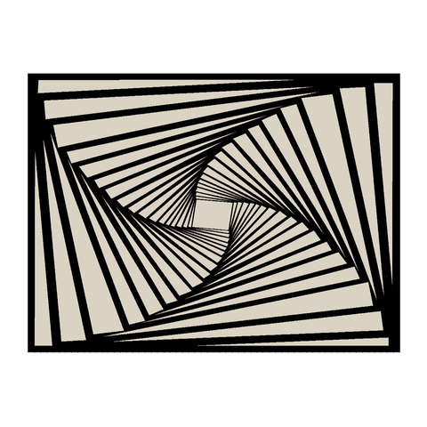 Tapete Rayza Marbella Cyclone Black Maaya 1.50m Ø