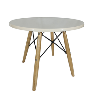 Mesa Redonda Centro Eiffel Charles Eames Mesinha Canto Lateral Off White