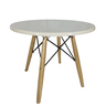 Mesa Redonda Centro Eiffel Charles Eames Mesinha Canto Lateral Off White - 1