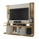 Ver imagem 2 de Estante Home para Tv York com Led 2 Portas Cinamomo/off White/ripado - Bechara