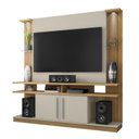 Ver imagem 1 de Estante Home para Tv York com Led 2 Portas Cinamomo/off White/ripado - Bechara