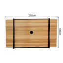 Ver imagem 4 de Painel para Tv até 75 Polegas Becca Estilo Industrial Liso 250 X 100cm Marrom