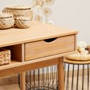 Ver imagem 6 de Mesa Escrivaninha Retro Madeira 2 Gavetas 1 Nicho Stefano Idimex