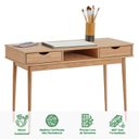 Ver imagem 2 de Mesa Escrivaninha Retro Madeira 2 Gavetas 1 Nicho Stefano Idimex