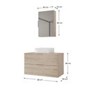 Ver imagem 5 de Kit Gabinete Banheiro Rubi 80cm - Gabinete + Cuba + Espelheira - Madeirado Inteiro