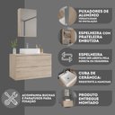 Ver imagem 6 de Kit Gabinete Banheiro Rubi 80cm - Gabinete + Cuba + Espelheira - Madeirado Inteiro