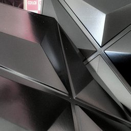 Kit C/10 Placas Estrelar Preta Efeito Gesso Geométrico Lavável 50cmx50cm - 7