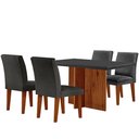 Ver imagem 7 de Mesa Olimpia 120 Mdf Canto Reto Com 4 Cadeiras