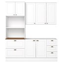 Ver imagem 1 de Cozinha Modulada 3 Pecas 192cm Ce759 Americana Branco Nature Henn