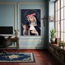 Ver imagem 1 de Quadro Decorativo Santa Rosa de Lima - 70x50cm:moldura Branca