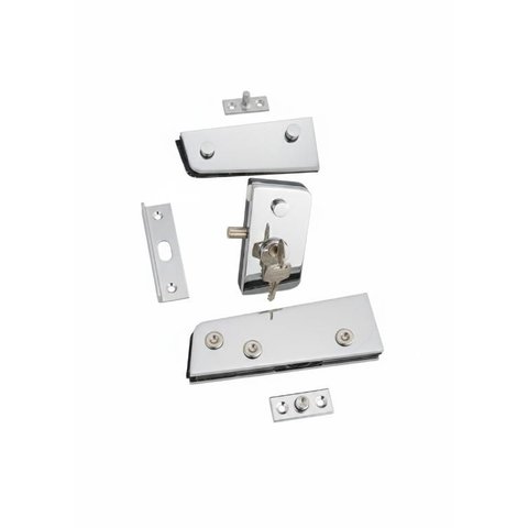 Kit 01 Cromado para Porta Pivotante em Vidro Temperado Fvt