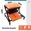 Ver mais imagens de Esteira Banco para Mecânicos 2 em 1 Dobrável Banqueta Vira Assento Até 150kg - Starfer
