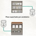 Ver imagem 4 de Armario Aereo e Balcao 80cm Americana Cinza Nature Henn