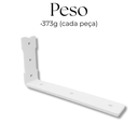 Ver imagem 5 de Kit 2 Cantoneiras de Parede Mão Francesa para Prateleira 20cm Acabamento L Moderno Branco