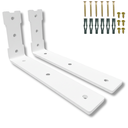 Ver imagem 1 de Kit 2 Cantoneiras de Parede Mão Francesa para Prateleira 20cm Acabamento L Moderno Branco
