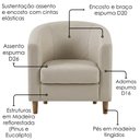 Ver imagem 5 de Poltrona Decorativa Aura Pes Madeira Courino Tcs 725 Moll