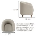 Ver imagem 3 de Poltrona Decorativa Aura Pes Madeira Courino Tcs 725 Moll