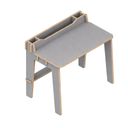 Ver imagem 1 de Mesa de Estudos com Nichos 60cm Mdf Compacta Infantil:cinza