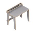 Ver imagem 1 de Mesa de Estudos com Nichos 60cm Mdf Compacta Infantil:cinza