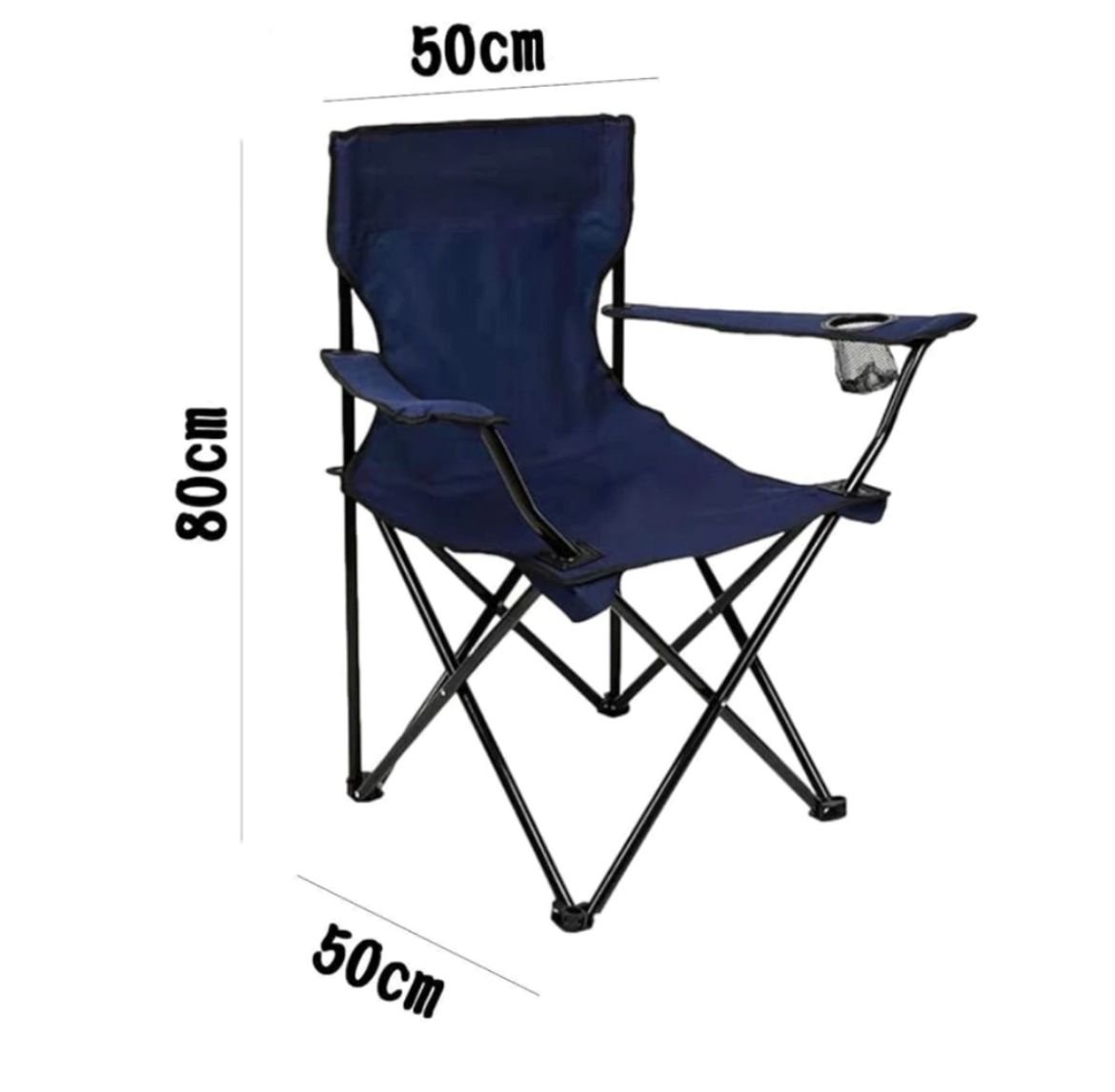 Cadeira Dobravel Praia Camping Porta Copos Pesca Bolsa - 3