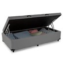 Ver imagem 3 de Cama Box Baú Solteirão Sintético Cinza 96x203x40 Empório Mathias