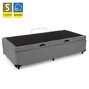 Ver imagem 2 de Cama Box Baú Solteirão Sintético Cinza 96x203x40 Empório Mathias