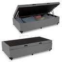 Ver imagem 1 de Cama Box Baú Solteirão Sintético Cinza 96x203x40 Empório Mathias