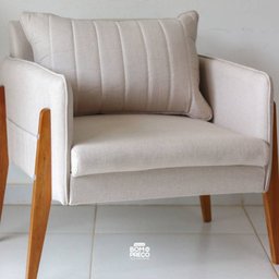 Poltrona decorativa para sala madeira maciça - Milão - Bianchi Móveis - 1