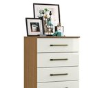 Ver imagem 4 de Cômoda para Quarto com 5 Gavetas 61cm Ingrid Atacama-off White A09 - D'Rossi