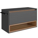 Ver imagem 1 de Gabinete para Banheiro 01 Porta Basculante 80cm Proddy Mel Grafite