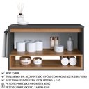 Ver imagem 5 de Gabinete para Banheiro 01 Porta Basculante 80cm Proddy Mel Grafite