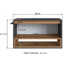 Ver imagem 4 de Gabinete para Banheiro 01 Porta Basculante 80cm Proddy Mel Grafite