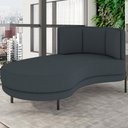 Ver imagem 2 de Chaise Longue Divã 164cm Braço Esquerdo Logus D06 Bouclê Chumbo - Mpozenato