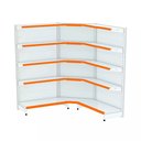 Ver imagem 1 de Gondola Parede 170 Fit Ate 2 Metros 1 Canto Branco 15b Pe Laranja