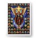 Ver imagem 1 de Quadro Vitral Católico da Quaresma de São Miguel 50x70cm Moldura Branca