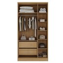Ver imagem 4 de Guarda Roupa Solteiro 1,20m c/ 3 Portas de Abrir 100% MDF Cor:Olmo