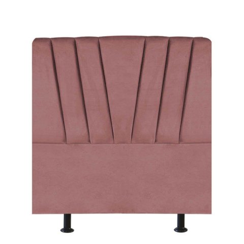 Cabeceira Bélgica Cama Box Solteiro 100 Cm Suede Rose